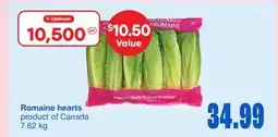 Wholesale Club Romaine hearts offer
