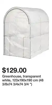 IKEA Greenhouse, transparent white, 123x190x190 cm (48 3/8x74 3/4x74 3/4 ) offer