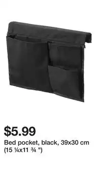IKEA Bed pocket, black, 39x30 cm (15 ¼x11 ¾ ) offer