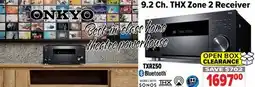 2001 Audio Video TXRZ50 ONKYO 9.2 Cg. THX Zone 2 Receiver offer