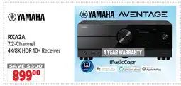 2001 Audio Video RXA2A YAMAHA 7.2-Channel 4K/8K HDR 10+ Receiver offer