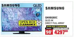 2001 Audio Video QN98Q80C SAMSUNG 98 QLED 4K DIRECT FULL ARRAY offer