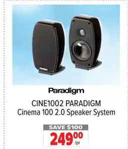 2001 Audio Video CINE1002 PARADIGM Cinema 100 2.0 Speaker System offer