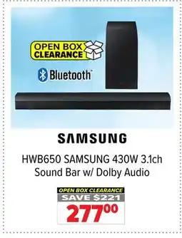 2001 Audio Video HWB650 SAMSUNG 430W 3.1ch Sound Bar w/ Dolby Audio offer