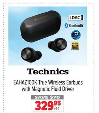 2001 Audio Video EAHAZ100K Technics True Wireless Earbuds with Magnetic Fluid Driver offer