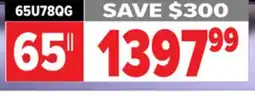 2001 Audio Video 65U78QG Hisense 65 QLED Mini-LED Pro offer