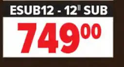 2001 Audio Video Paradigm ESUB12 12 SUB MONITOR SE SERIES ESSENTIALS offer