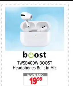 2001 Audio Video TWSB400W BOOST Headphones Built-in Mic offer
