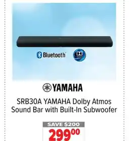 2001 Audio Video SRB30A YAMAHA Dolby Atmos Sound Bar with Built-In Subwoofer offer