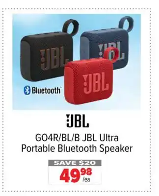 2001 Audio Video GO4R/BL/B JBL Ultra Portable Bluetooth Speaker offer