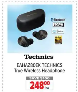 2001 Audio Video EAHAZ80EK TECHNICS True Wireless Headphone offer