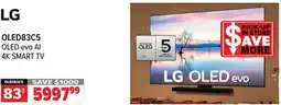 2001 Audio Video OLED83C5 LG 83 OLED evo AI 4K SMART TV offer