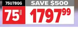2001 Audio Video 75U78QG Hisense 75 QLED Mini-LED Pro offer
