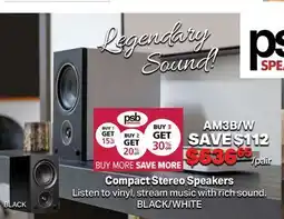 2001 Audio Video AM3B/W Psb Compact Stereo Speakers offer