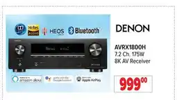 2001 Audio Video AVRX1800H DENON 7.2 Ch. 175W 8K AV Receiver offer