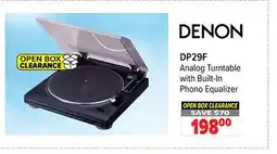 2001 Audio Video DP29F DENON Analog Turntable with Built-In Phono Equalizer offer