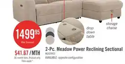 The Brick Meadow 2-Piece Right-Facing Chenille Fabric Power Reclining Sectional with Storage Chaise - Taupe offer