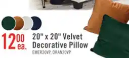 The Brick 20 x 20 Velvet Decorative Pillow offer