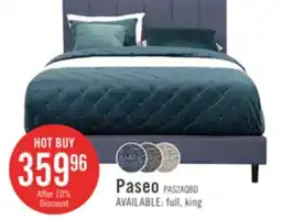 The Brick Paseo Upholstered Platform Bed in Navy Fabric - Queen Size offer