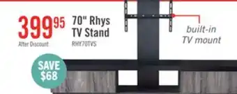 The Brick Rhys 70 Modern TV Stand with Mount, Storage and Cable Management for TVs up to 80- Distressed Grey offer