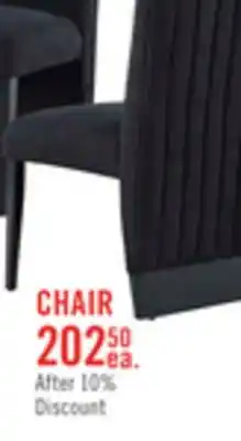 The Brick Vega Dining Chair with Polyester Fabric, Wood, Channeled Tufting - Black offer