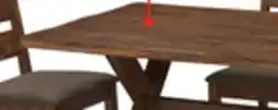 The Brick Plum 6pc Dining Set with Table, Bench & 4 Chairs, Wood, Live-Edge Look, 70.75W- Nutmeg Brown offer