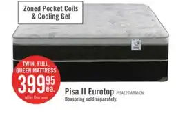 The Brick Springwall Pisa II Eurotop Twin Mattress offer