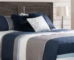 The Brick Yorkdale Panel Bed with Headboard & Frame, Made in Canada, Grey - Queen Size offer
