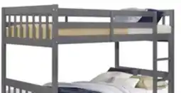 The Brick Miko Bunk Bed with Ladder & Guard Rail for Kids, Grey - Twin/Twin offer