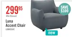 The Brick Luna 35.4 Fabric Accent Chair - Grey offer