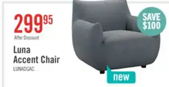 The Brick Luna 35.4 Fabric Accent Chair - Grey offer