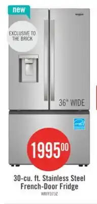The Brick Whirlpool 36 30 Cu. Ft. French-Door Refrigerator with Dual Ice Makers - Stainless Steel - WRFF3736SZ offer