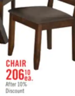 The Brick Plum Dining Chair with Polyester Fabric, Wood, Ladder-Back - Nutmeg Brown offer