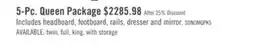 The Brick Sonoma 5pc Bedroom Set with Bed, Dresser & Mirror, Mango Brown - Queen Size offer