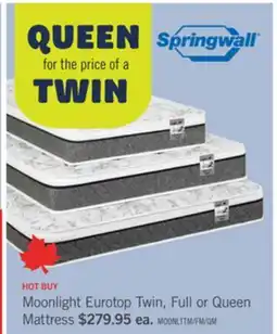 The Brick Springwall Moonlight Eurotop Plush Twin Mattress offer