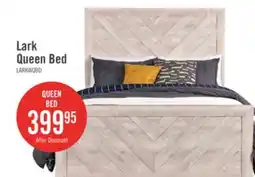 The Brick Lark Panel Bed with Headboard & Frame, Chevron Pattern, Rustic White - Queen Size offer