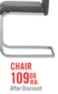 The Brick Jaye Dining Chair with Vegan-Leather Fabric, Metal - Grey offer