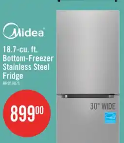 The Brick Midea 18.7 Cu. Ft. Bottom-Freezer Refrigerator - MRB19B7AST offer