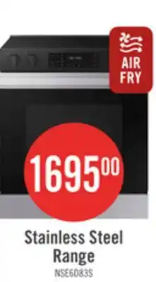 The Brick Samsung 6.3 Cu. Ft. Smart Electric Slide In Range with Air Fry - Stainless Steel - NSE6DG8300SRAC offer