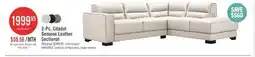 The Brick Citadel 2-Piece Right-Facing Top-Grain Genuine Leather Sectional with Wood Legs - Frost White offer