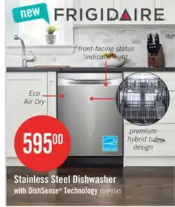 The Brick Frigidaire 24 49 dBA Top-Control Dishwasher with DishSense Technology - Stainless Steel - FDHP4336AS offer