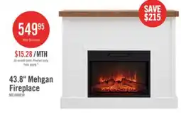 The Brick Mehgan 43.8 Modern Electric Fireplace - White & Brown Two Tone offer