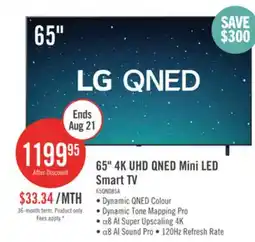 The Brick LG 65 QNED evo AI QNED85 MiniLED 4K Smart TV (65QNED85AUA.ACC) offer
