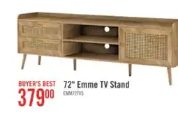 The Brick Emme 72 Modern TV Stand with Storage and Cable Management for TVs up to 80- Light Brown offer