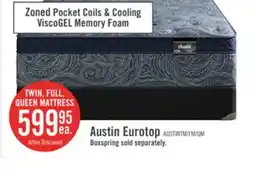 The Brick Springwall Austin Eurotop Luxury Firm Twin Mattress offer