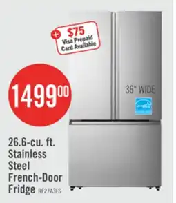 The Brick Hisense 36 26.6 Cu. Ft. French-Door Refrigerator - Titanium - RF27A3FSE offer