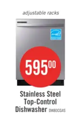 The Brick Samsung 24 53 dBA Built-In Top-Control Dishwasher with Hybrid Tub - DW80CG4021SRAA offer