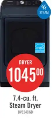 The Brick Samsung 7.4 Cu. Ft. Electric Dryer with Steam - Navy - DVE54CG7155DAC offer