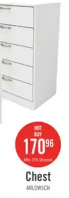 The Brick Arlo Bedroom Chest of Drawers, 5-Drawer, 23.6W x 36.2H, Made in Canada - White offer