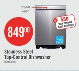 The Brick Hisense 24 48 dBA Built-In Top-Control Dishwasher - Stainless Steel - HDW63314SS offer